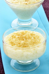 warm delicious rice pudding