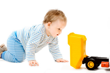 Naklejka premium boy playing