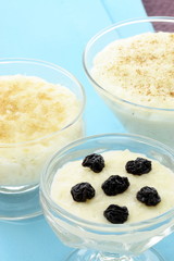 warm delicious rice pudding