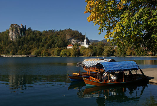 Boote am Bleder See