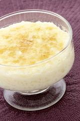 warm delicious rice pudding