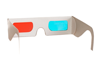3d glasses isolated on the white background