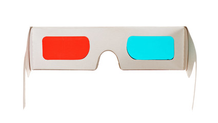 3d glasses isolated on the white background