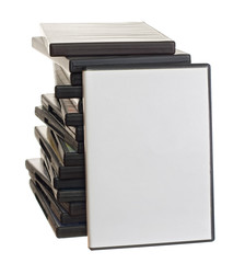 Heap of DVD isolated on the white background