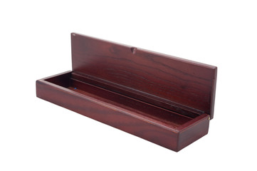 Wood box isolated on white background