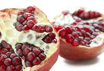 close up of tasty pomegranate fruit