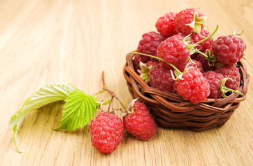 Raspberries in the basket