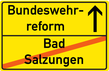 Schild Bundeswehrreform Bad Salzungen