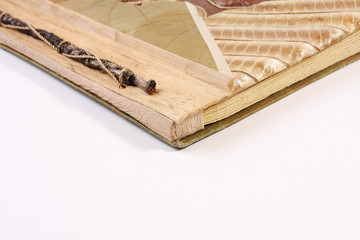 Book made from tree leafs