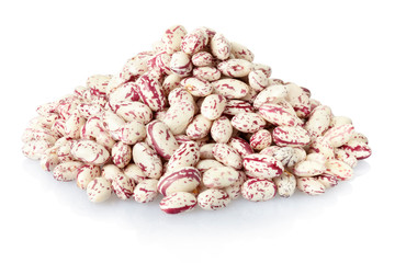 Pinto beans isolated on white, clipping path included