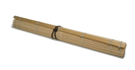rolled wooden mat