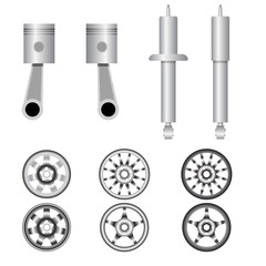 Icons set Auto parts