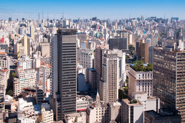 Sao Paulo city, view of buildings in the capital. Brazil.