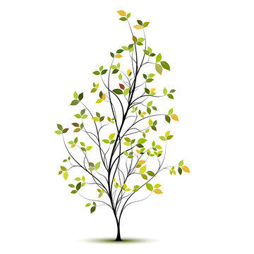 green vector tree silhouette - arbre vectoriel