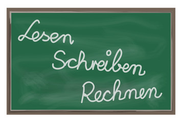 Schultafel Lesen Schreiben Rechnen