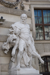 Statue  in front of Hofburg Palace entrance