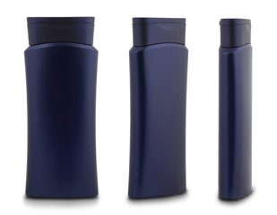 Blue Shower Gel Bottle - 3 Different Angles