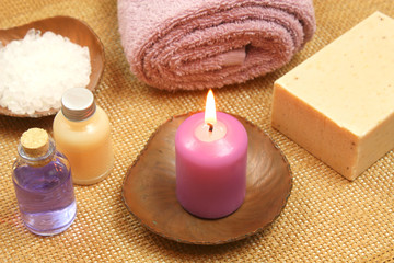 Beauty relax with candle