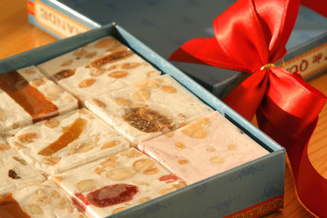Sweet gift with nougat