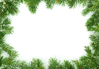 Fototapeta na wymiar Christmas framework with snow
