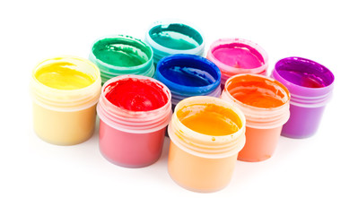 set of the watercolor gouache paints