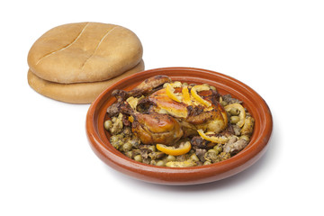 Moroccan dish with chicken and lemon