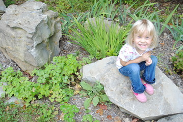 Child making funny faces.