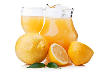 fresh lemons and juice