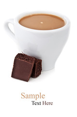 chocolate and cup of coffee