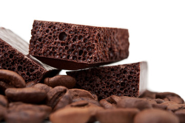 coffee beans and chocolate