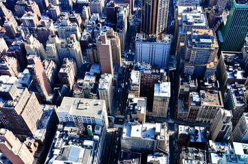 Fototapeta na wymiar View of skyscrapers in Manhattan, New York