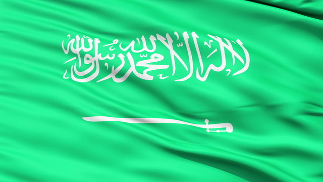 The flag of Saudi Arabia,seamless looping