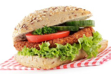 Brötchen mit Cornflakes Schnitzel