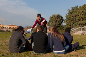 Young Teacher and Students