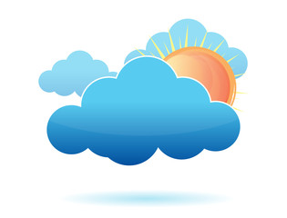 clouds and sun illustration design