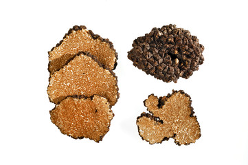 sliced black truffle