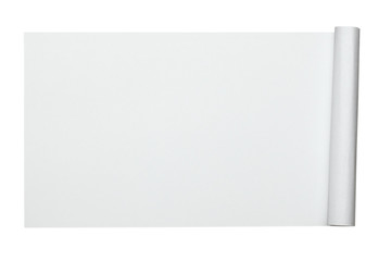 white crumpled curled scroll note paper