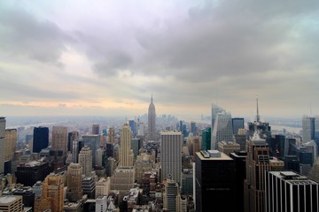 Fototapeta na wymiar New York Cityscape with Logos Removed