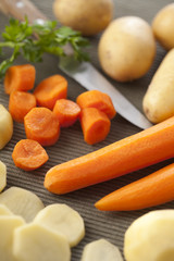 Vegetables ready to cook