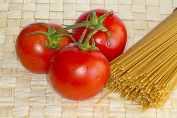 fresh pasta with tomato