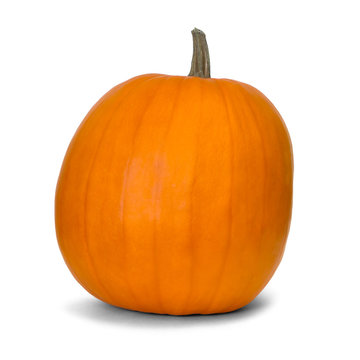 pumpkin over white background with clipping path