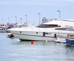 Yachts and boats in port