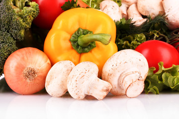 vegetables isolated on white