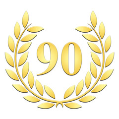 Lauriers 90 ans or en relief