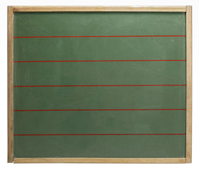 red lined blackboard