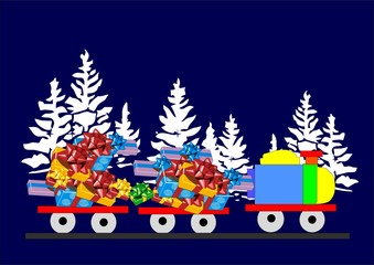 pociąg z prezentami © klatki