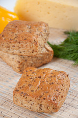 A delicious, whole grain bread and bran