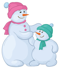 Snowmens mother and son