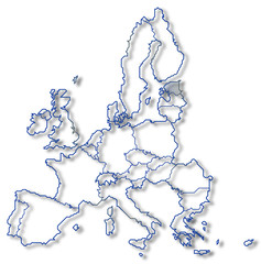 Map of the European Union, Estonia highlighted