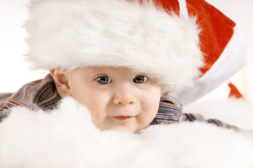 Baby mit Nikolausm&uuml;tze